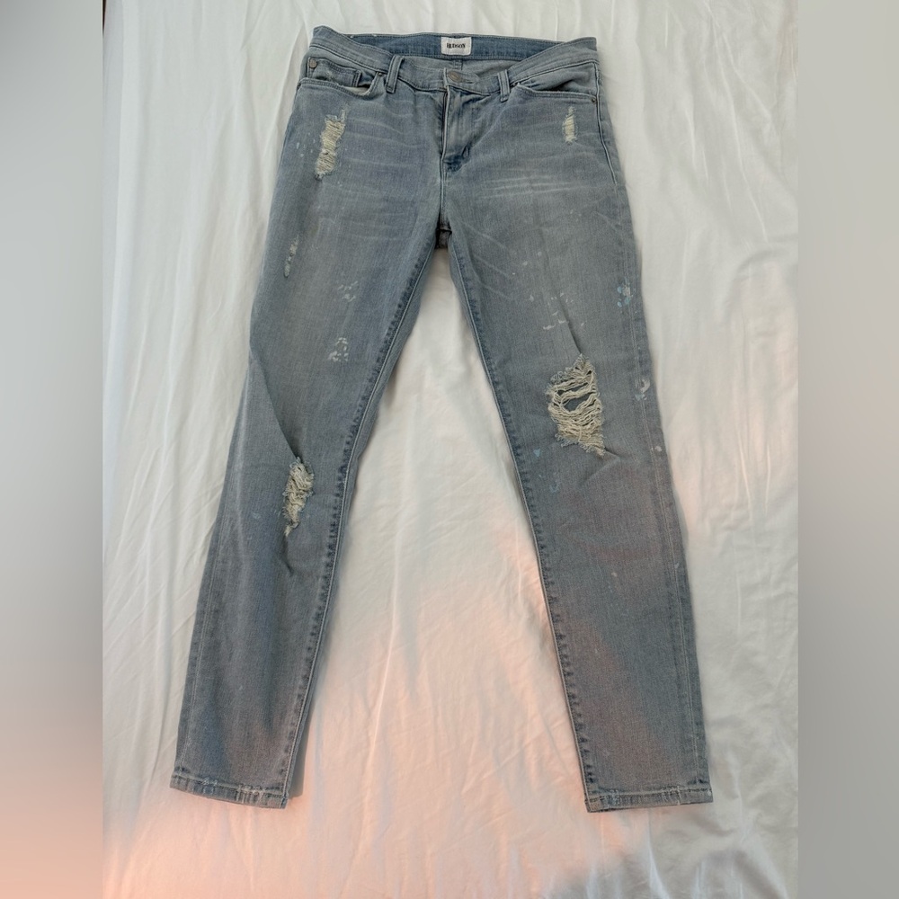 Hudson Jeans Distressed Light blue Skinny Jeans